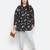 Lure Black floral print plus size women shirt