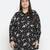 Lure Black floral print plus size women shirt