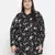 Lure Black floral print plus size women shirt