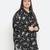 Lure Black floral print plus size women shirt