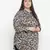 Unique animal printed plus size women shirt