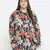 Scandle floral print plus size women shirt