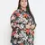 Scandle floral print plus size women shirt