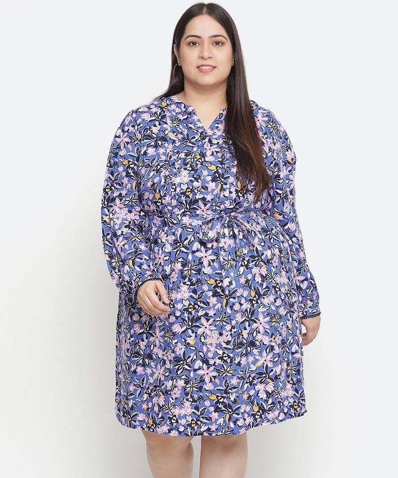 Color heaven floral print plus size women dress