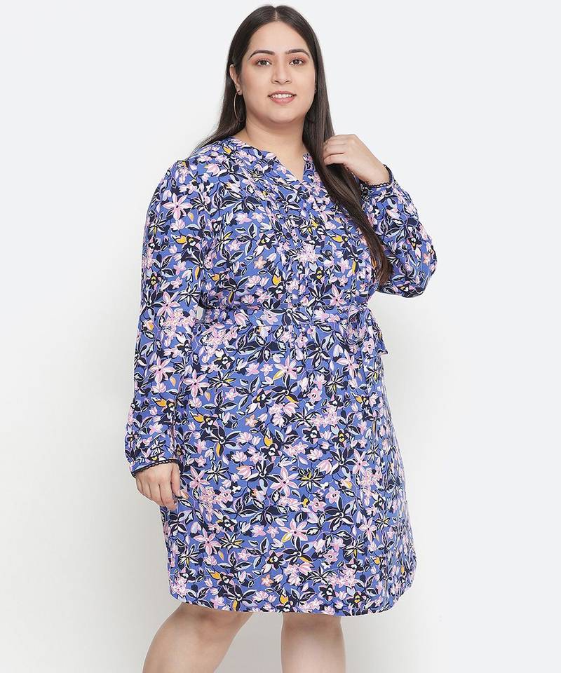 Color heaven floral print plus size women dress