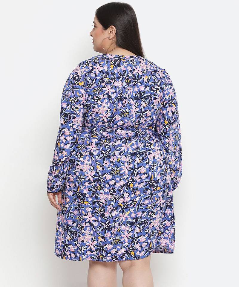 Color heaven floral print plus size women dress