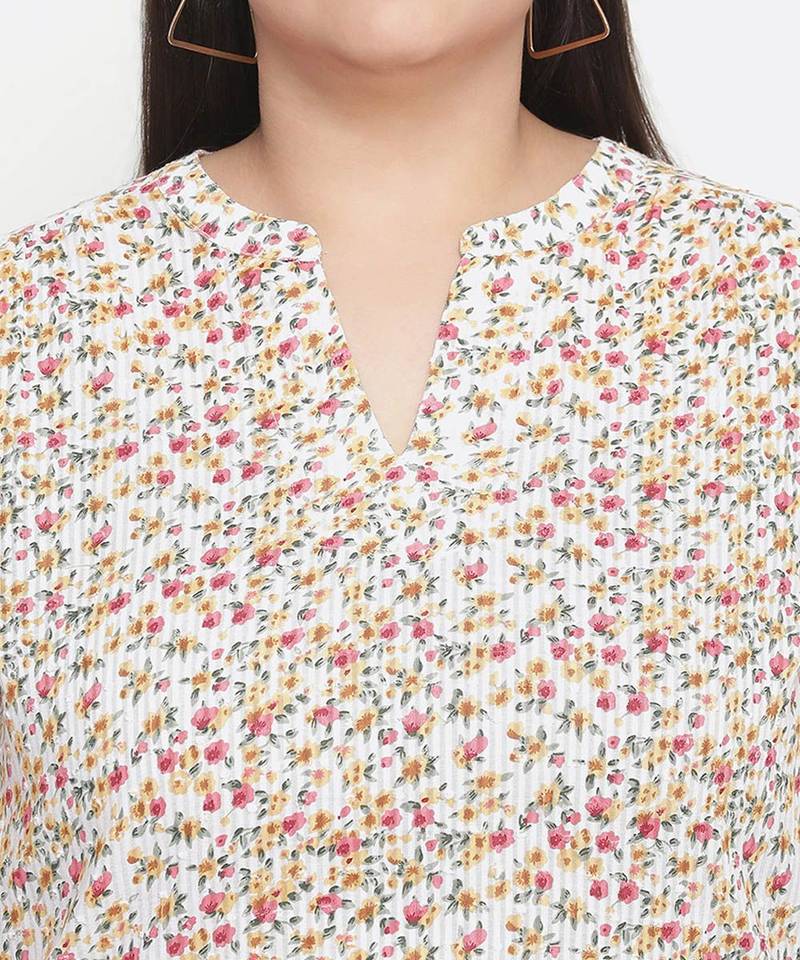 Winky Wink floral print plus size women top