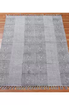 6x6 Ft Geometric Cotton Dhurrie Handmade Area Rug Boho Kilim Garden Yoga Rug