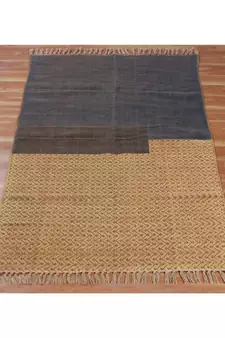 3x3 Ft Indian Hand Block Printed Cotton Dhurrie Area Rug Indoor Kitchen Art Decor Carpet