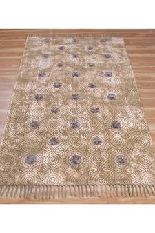 4x4 Ft Hand Made Cotton Dhurrie Boho Area Rug Geometric Carpet MultiColor