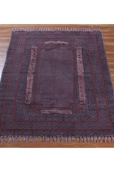 11x11 Ft Boho Rug Hand Made Cotton Dhurrie Area Rug Flatweave Brown Color Carpet