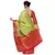 Light green woven banarasi silk saree with blouse