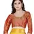 Yellow woven banarasi silk saree with blouse