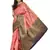 Pink woven banarasi silk saree with blouse