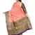 Pink woven banarasi silk saree with blouse