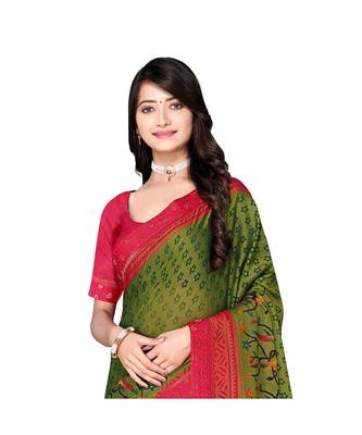 Pisara Green Chiffon Printed Saree 2