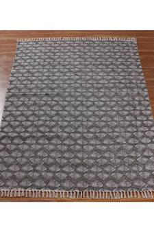 4x10 Ft Boho Rug Hand Made Cotton Dhurrie Area Rug Flatweave Dhurrie Blue Color Carpet