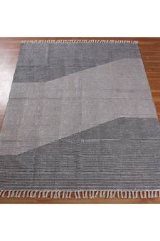 4x6 Ft Handmade grey Cotton Dhurrie Area Rug Boho Kilim Home Decorative Carpet