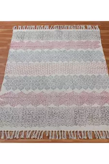7x10 Ft Rug For Guest Room Area Rug Hand Made Cotton Dhurrie Boho Kilims Throw Rug Flat Woven