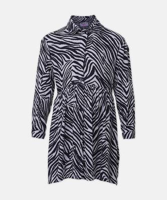Zebronic Zebra print button-down girl dress 1