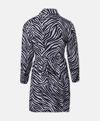 Zebronic Zebra print button-down girl dress 2