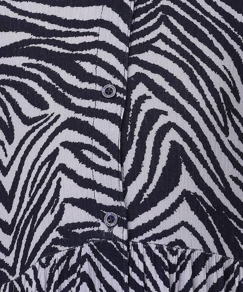 Zebronic Zebra print button-down girl dress