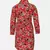 Winning Red floral print  button-down girl dress