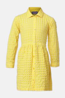 Cutest yellow  button-down girl dress