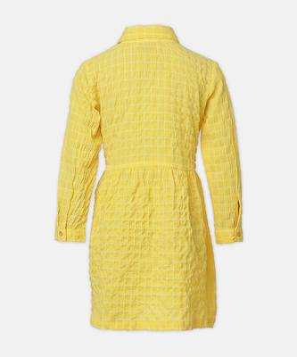 Cutest yellow  button-down girl dress 2