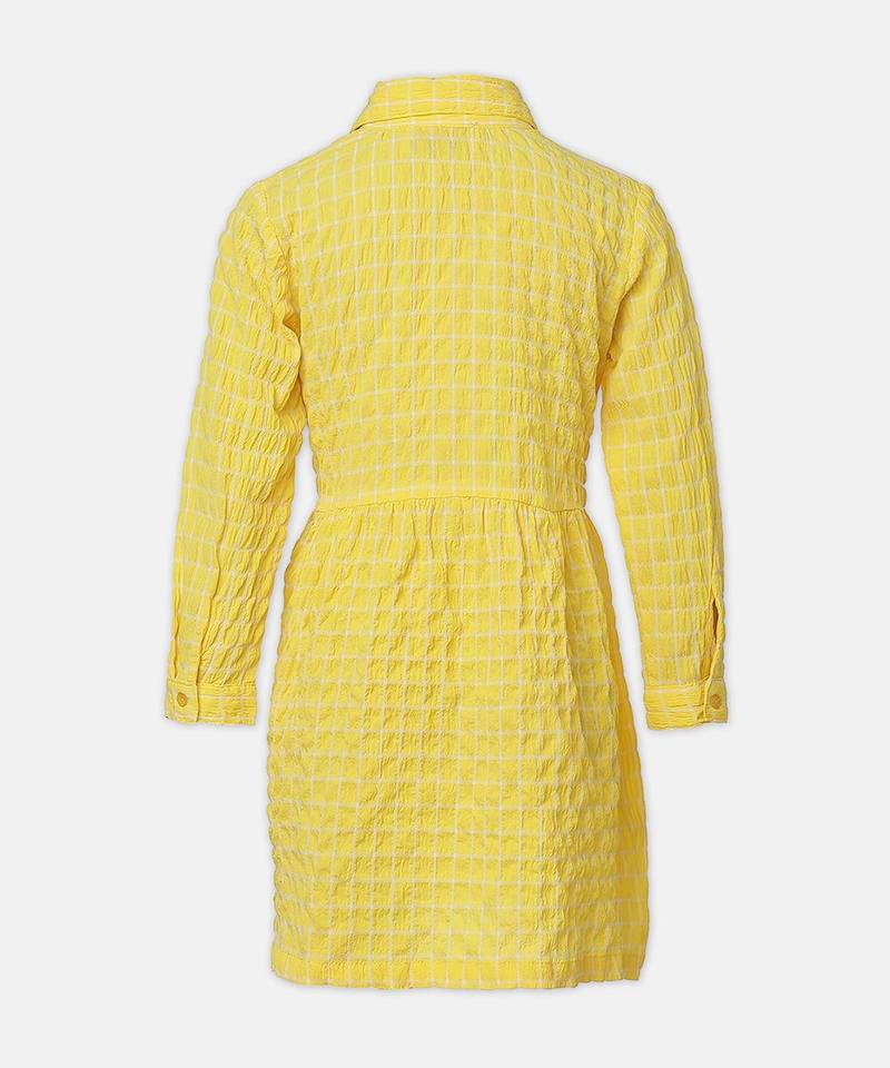 Cutest yellow  button-down girl dress