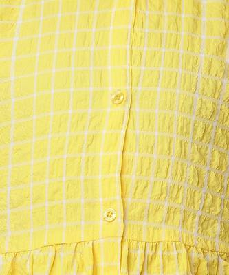 Cutest yellow  button-down girl dress 3