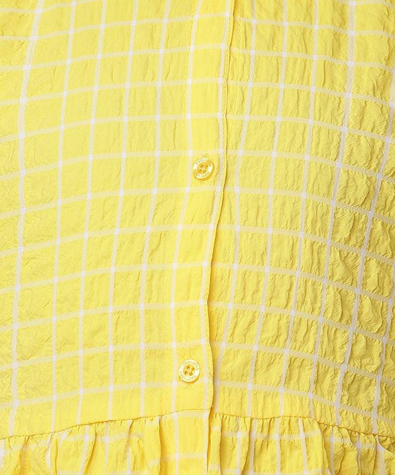 Cutest yellow  button-down girl dress