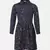 Master blue floral print  button-down girl dress