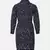 Master blue floral print  button-down girl dress