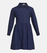 Katty solid blue girl dress