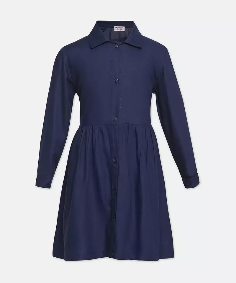 Katty solid blue girl dress
