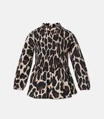 Gazal animal print girl top