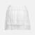 Playful white embroidery meld girl skirt
