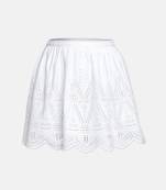 Tangy white embroidery meld girl skirt