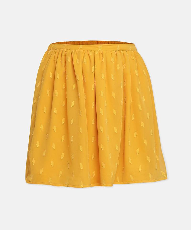 Megan yellow printed girl skirt