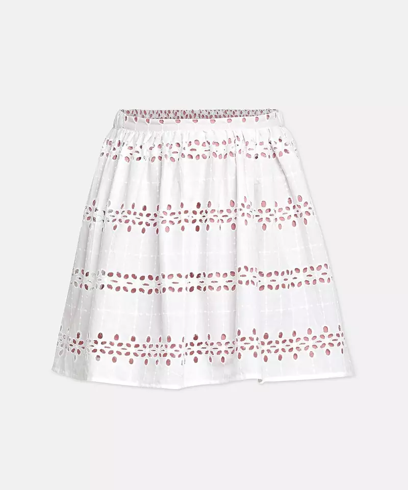Vabble schiffli embroidery girl skirt