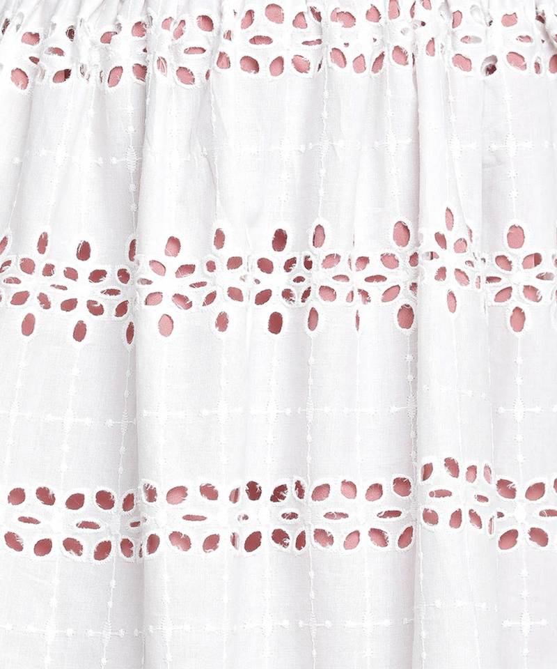 Vabble schiffli embroidery girl skirt