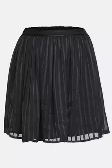 Hannar black stripe print girl skirt