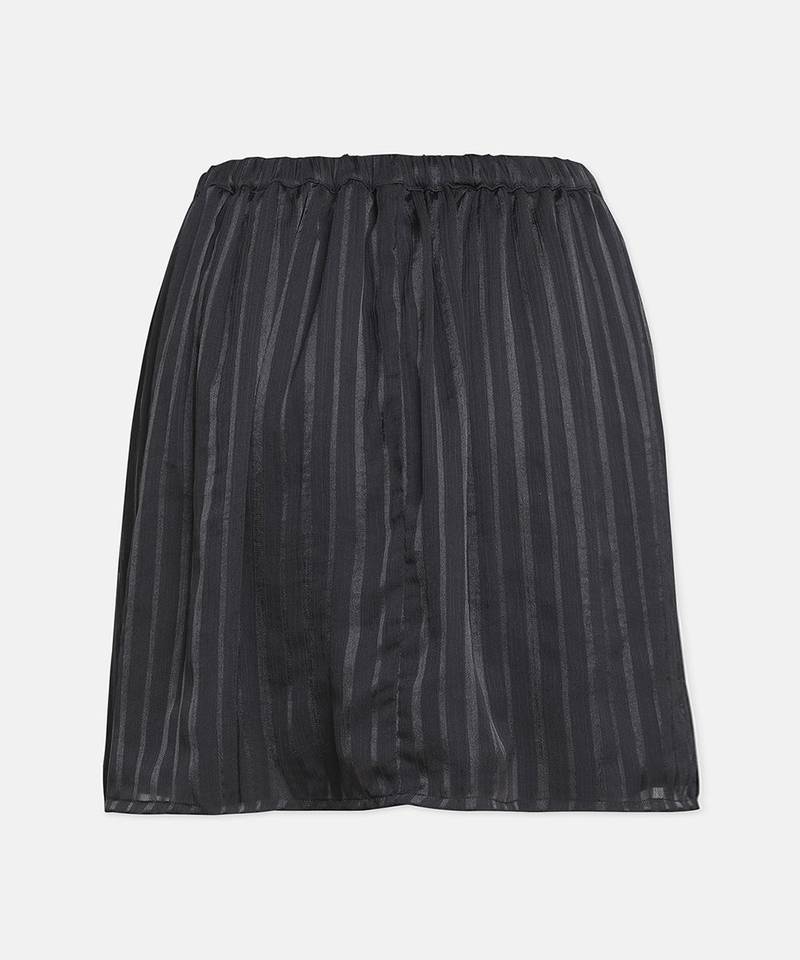 Hannar black stripe print girl skirt