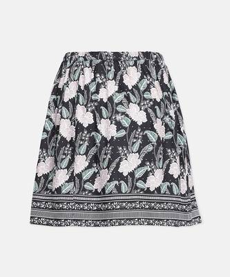 Bora black floral printed girl skirt 2