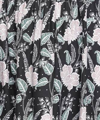 Bora black floral printed girl skirt 3
