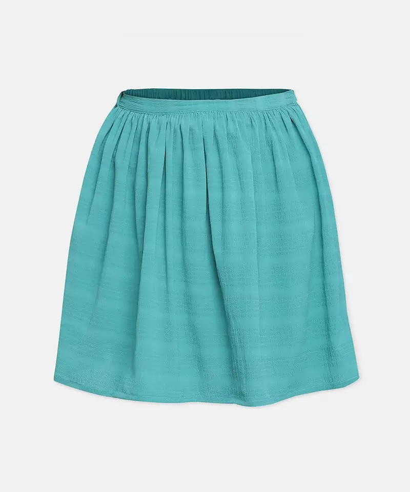 Poser blue stripes print girl skirt