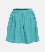 Poser blue stripes print girl skirt