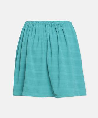 Poser blue stripes print girl skirt 2
