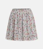 Great grey floral print girl skirt